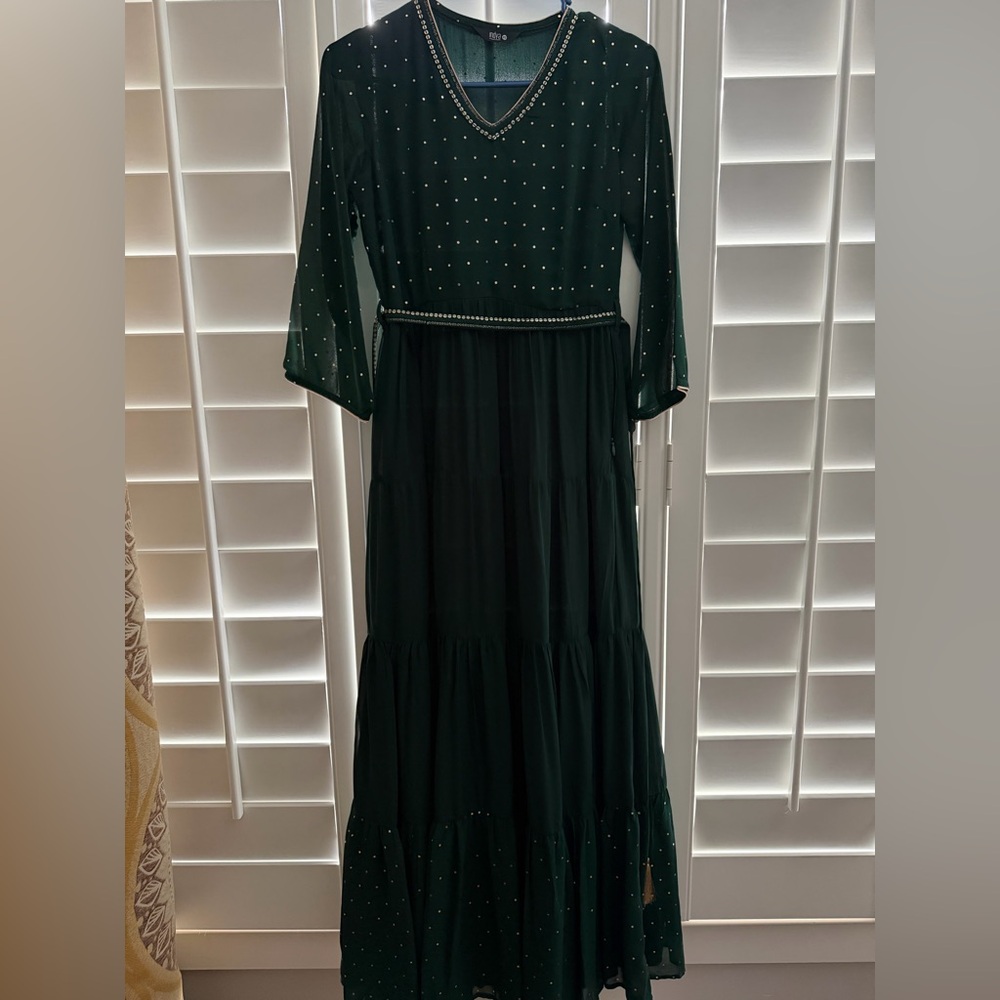 Green Maxi- House of Indya